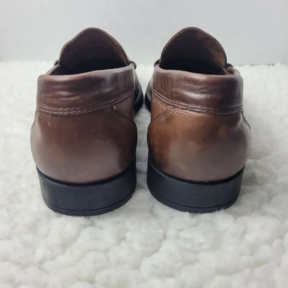 Clarks Active Air Men's Size 9.5 Penny Loafer Leather Brown Burgundy Shoes